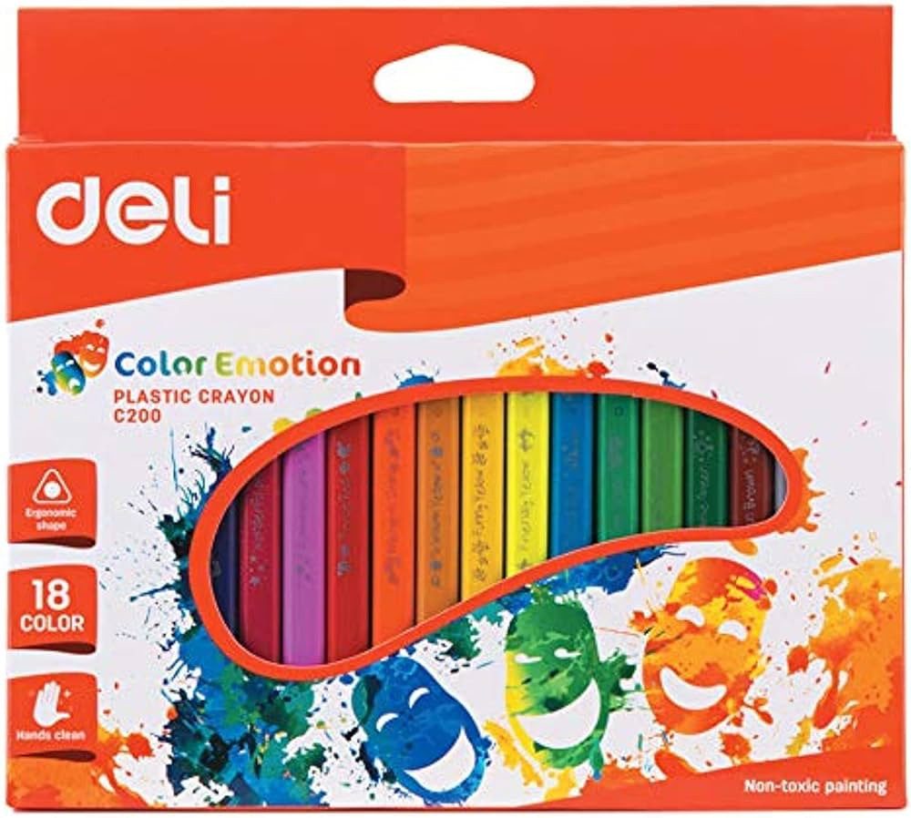 Пастели Deli Color Emotion 18цв. пластик 20010