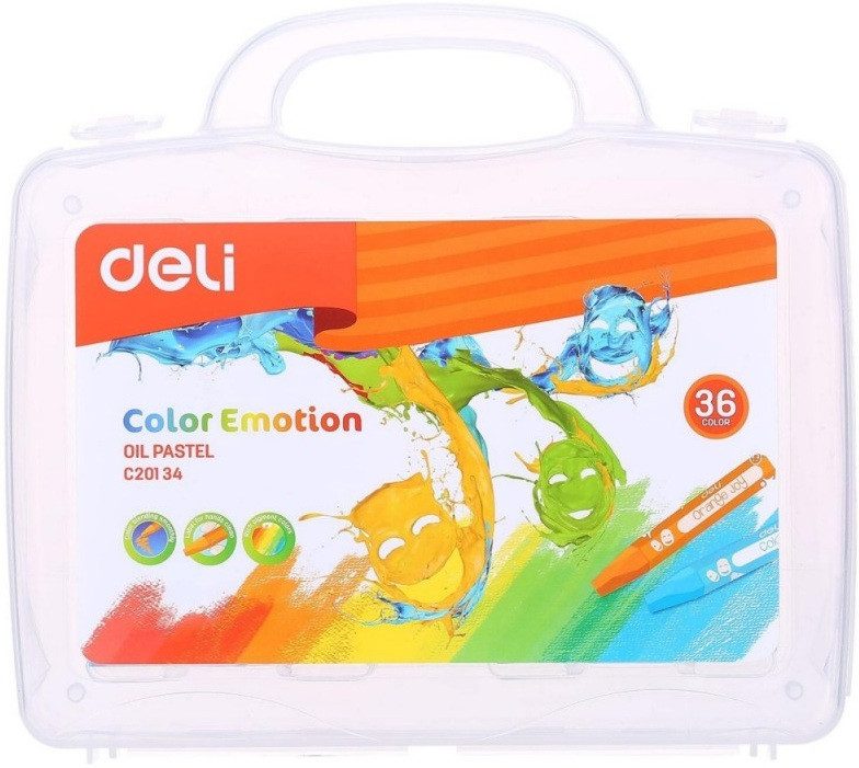 Пастели 36 цв. пластик Deli Color Emotion 20134