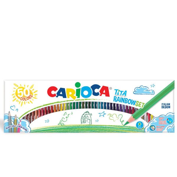 Цветни моливи Carioca Tita 50 цвята