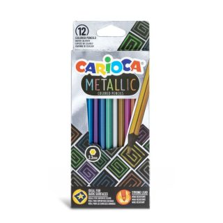 Цветни моливи Carioca Metallic 12 цвята