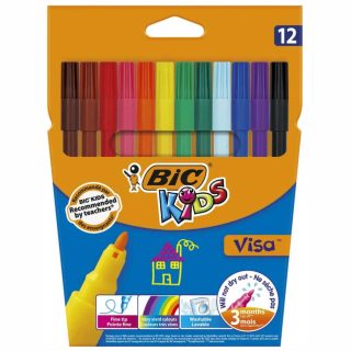 Флумастери BIC Visa 12 цвята