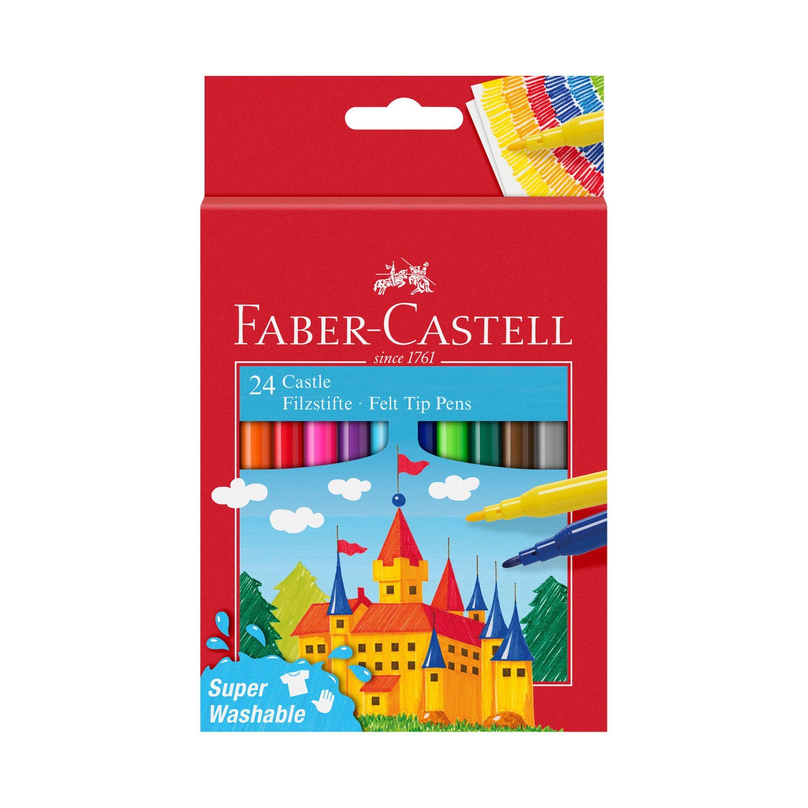 Флумастери FABER-CASTELL Замък 24 цвята