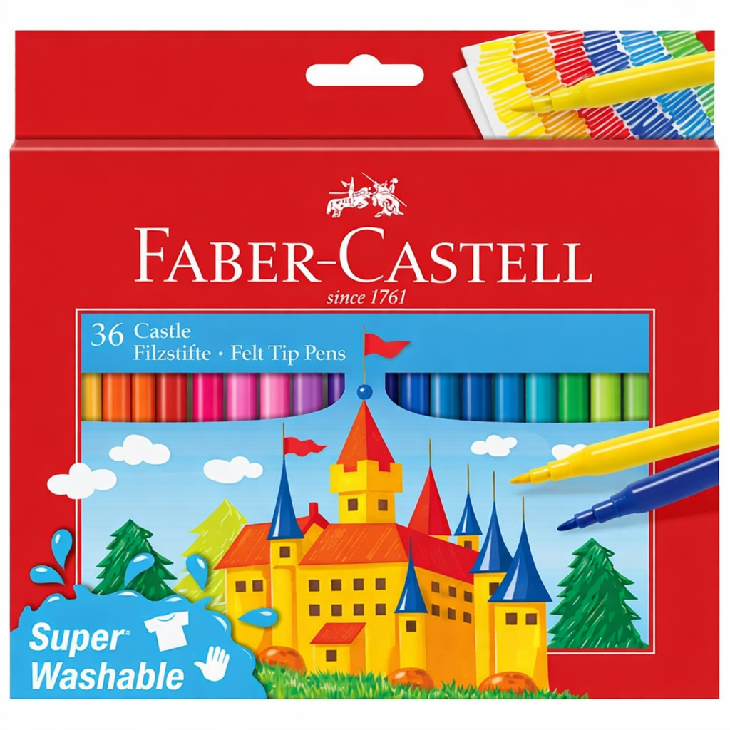 Флумастери FABER-CASTELL Замък 36 цвята