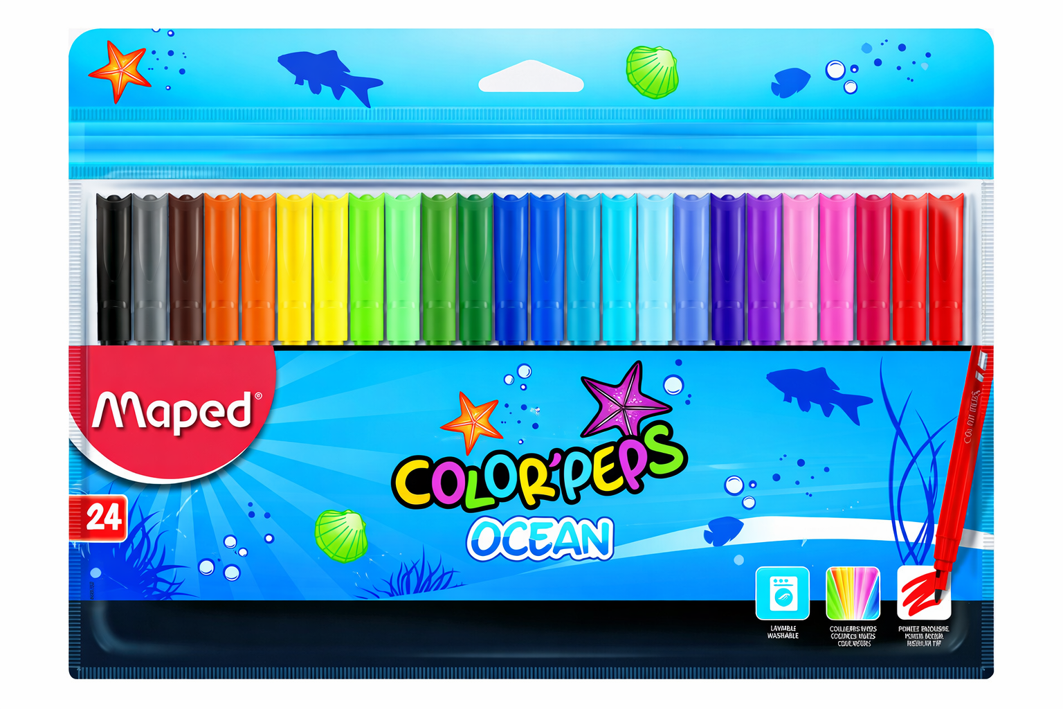 Флумастери 24 цвята MAPED OCEAN