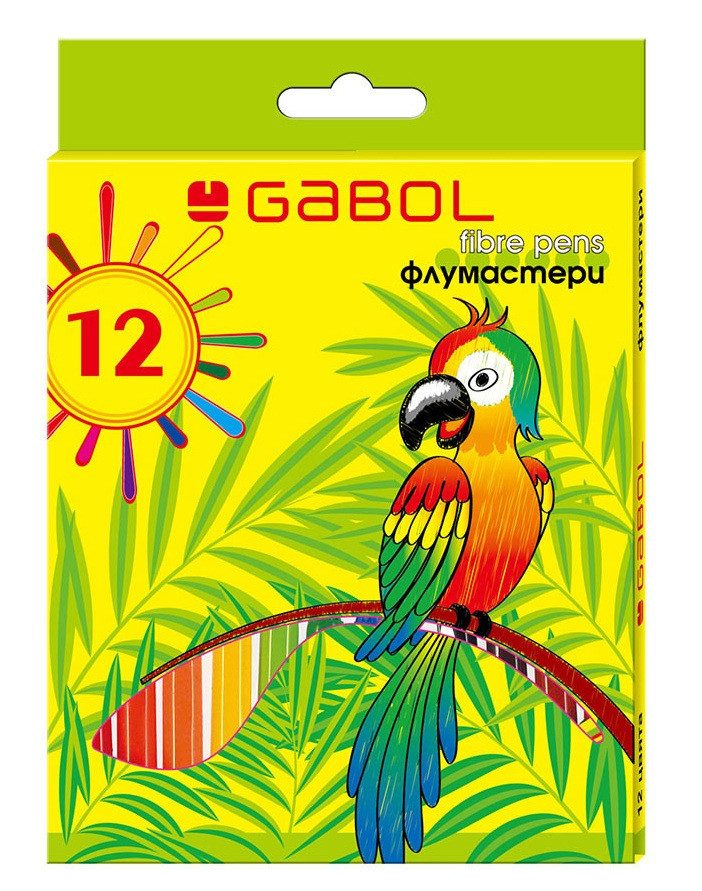 Флумастери 12 цвята Gabol
