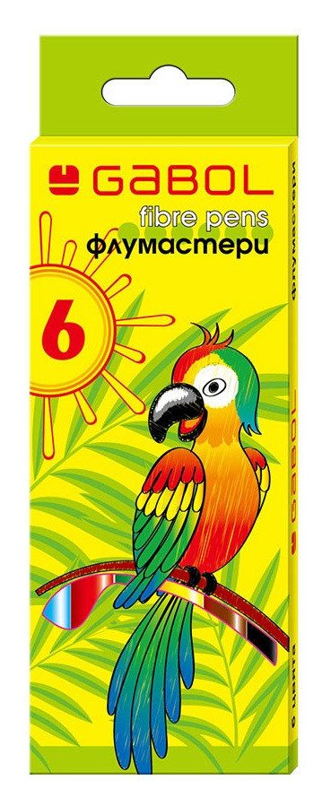 Флумастери 6 цвята Gabol