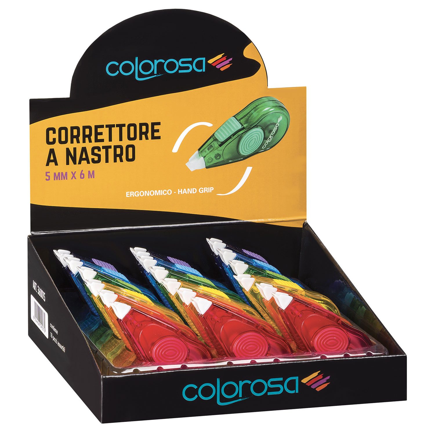 Коректор лента Colorosa 5мм 6м за 18 броя дисплей