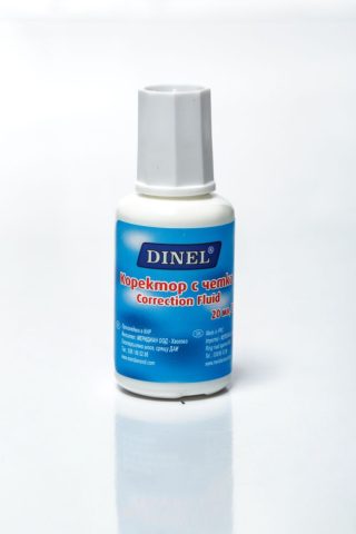 Коректор с четка Dinel 20мл