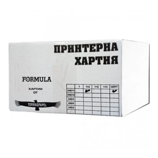 Непрекъсната принтерна хартия 240/11/2 бяла + цветна, с надпис ОРИГИНАЛ