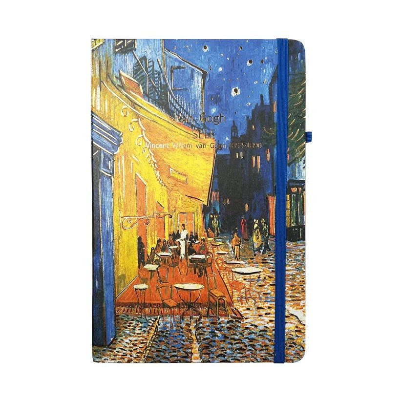 Тефтер с ластик А4 80 л. Van Gogh - Café Terrace at Night - 8800-1