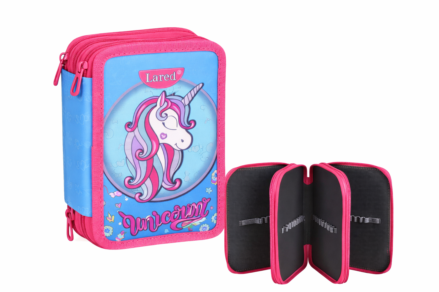 Несесер 3 ципа LARED UNICORN D04-103