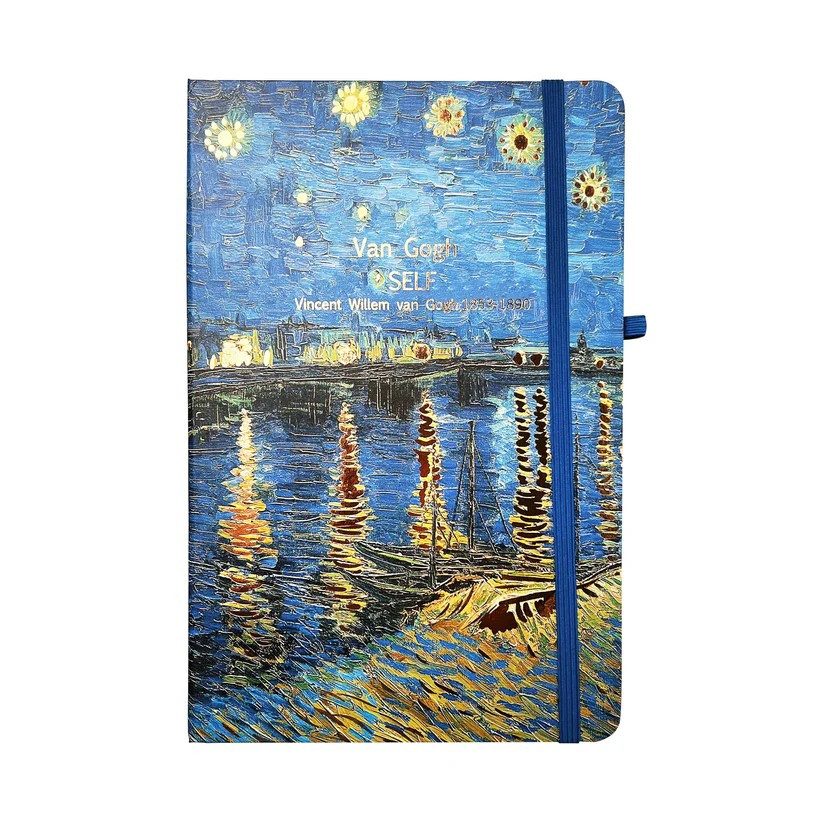 Тефтер с ластик А4 80 л. Van Gogh - Starry Night over the Rhône - 8800-1