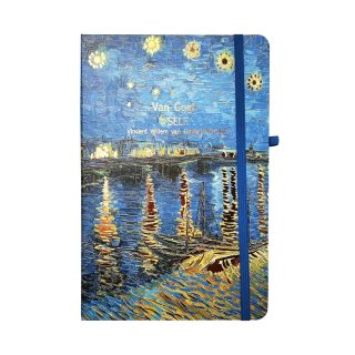 Тефтер с ластик А4 80 л. Van Gogh - Starry Night over the Rhône - 8800-1