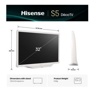 Телевизор Hisense 32" S5Q Full HD 1920x1080, QLED