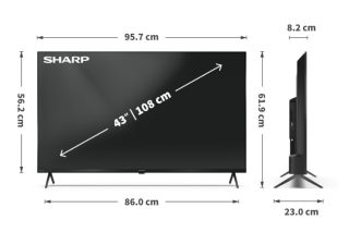 Телевизор Sharp 43HL4265E, 43" Google TV, 4K Ultra HD 3840x2160 Frameless