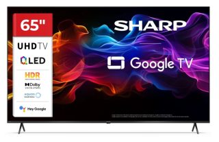 Телевизор Sharp 65HP5265E, 65" QLED Google TV, 4K Ultra HD 3840x2160 Frameless