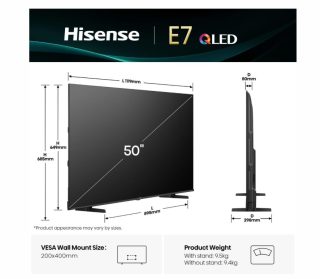 Телевизор Hisense 50" E7Q 4K Ultra HD 3840x2160, QLED
