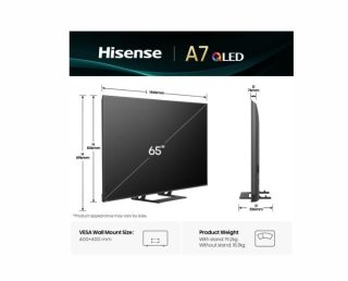 Телевизор Hisense 65" A7Q 4K Ultra HD 3840x2160, QLED