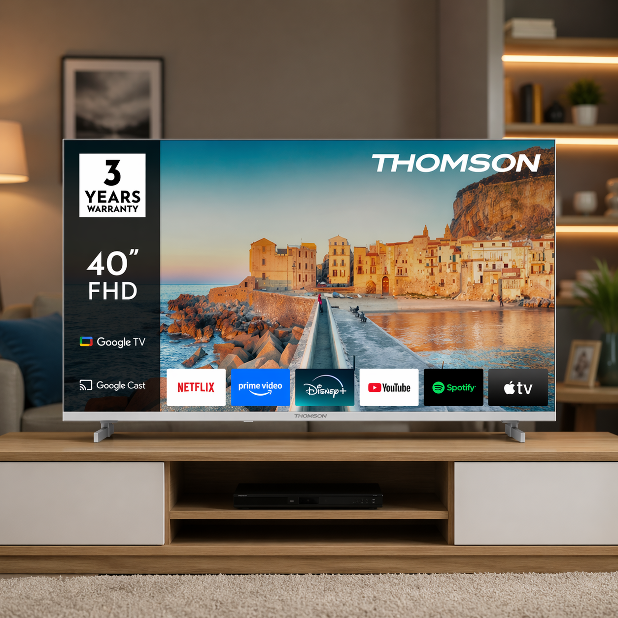 Телевизор Thomson 40" FHD Google TV, 1920 x 1080