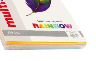 Цветна хартия микс Multi Jet наситен A4 5x50 л. 80 g/m2