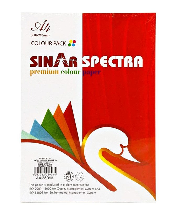 Хартия Sinar Spectra микс 10 цв.  А4 250л. 70 гр.
