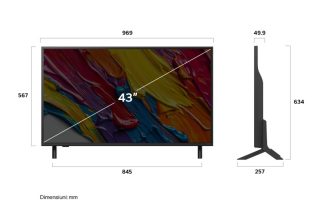 Телевизор LG 43QNED82A3B, 43" 4K QNED HDR Smart TV 3840x2160