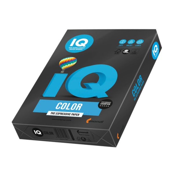 Цветна хартия MONDI IQ Color A4 500 л. 80 г/м² B100 черна