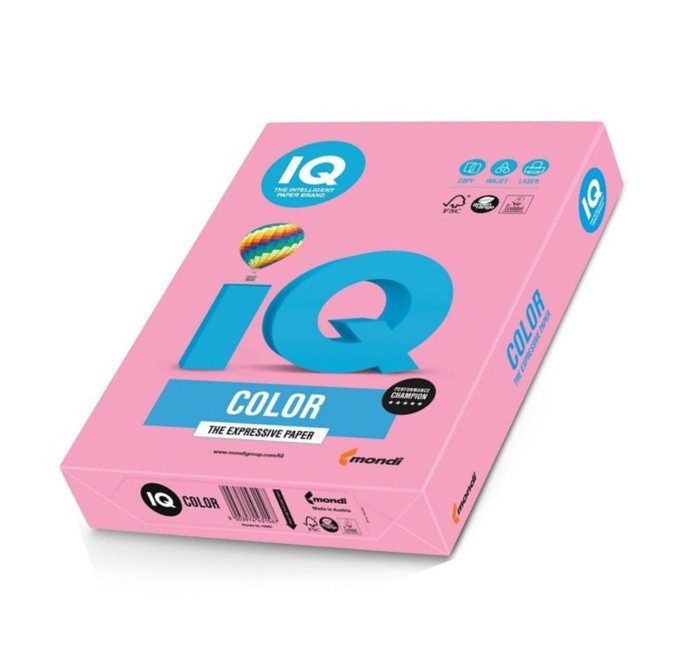 Цветна хартия MONDI IQ Color A4 500 л. 80 г/м² PI25 пастелно розово