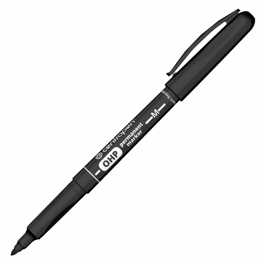 Перманентен маркер Centropen 2637 OHP M 1 мм, черен