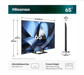 Телевизор Hisense 65"U7SE 4K Ultra HD, 3840x2160