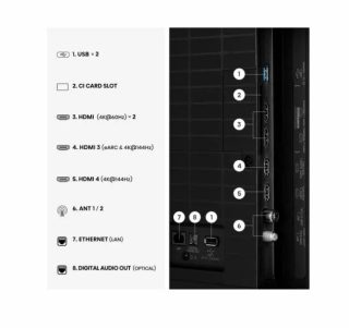 Телевизор Hisense 50" E8S 4K Ultra HD, 3840x2160