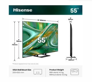 Телевизор Hisense 55" E8S 4K Ultra HD, 3840x2160