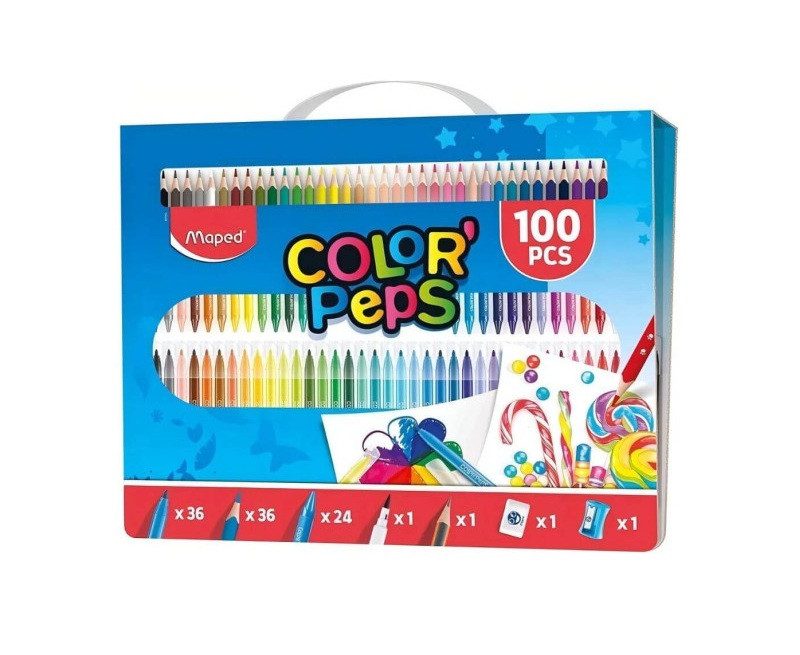 Комплект за рисуване MAPED Color Peps, 100 части