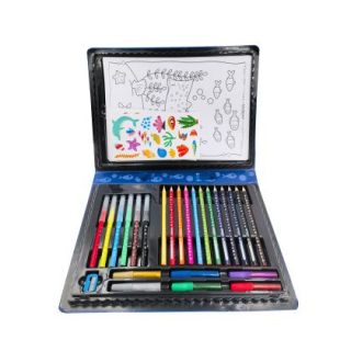Комплект за рисуване Keyroad KR972879, 71 части, син