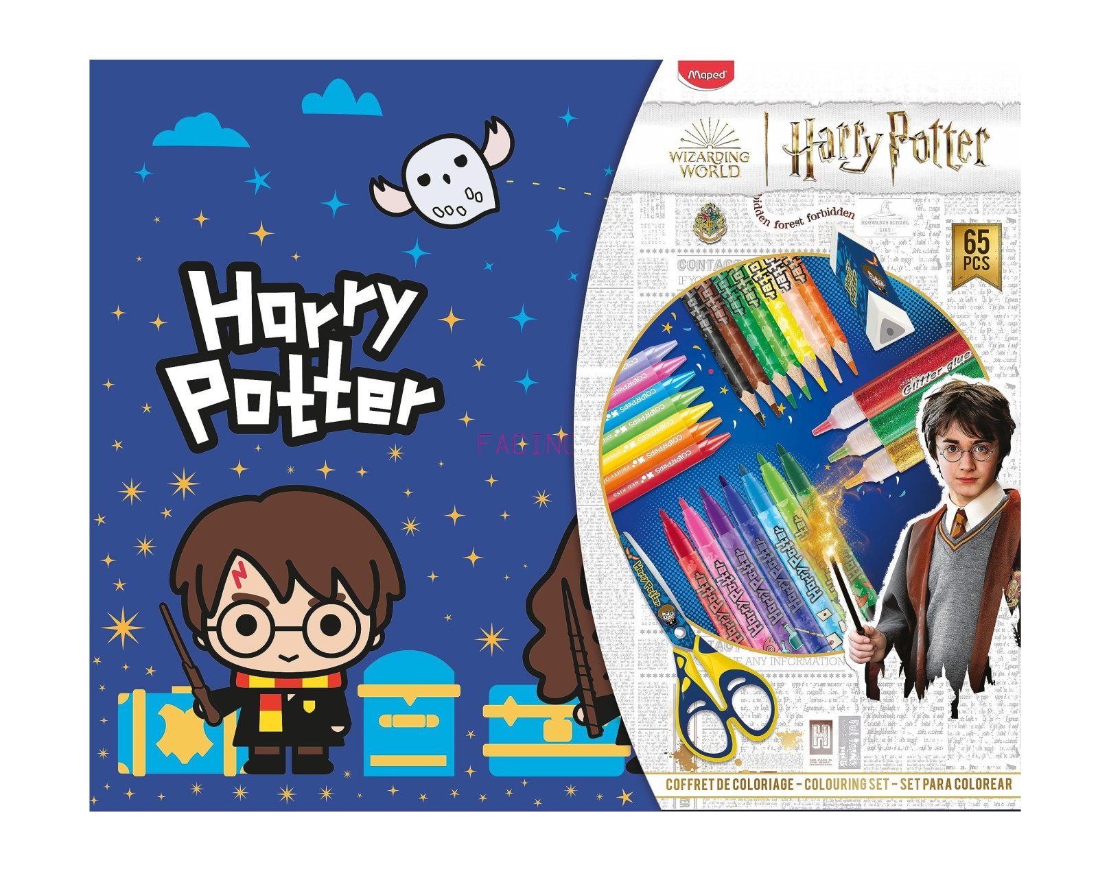 Комплект за рисуване Maped Harry Potter, 35 части