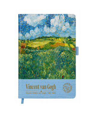 Тефтер с ластик за химикал 11/16 см. 80 л. Van Gogh - Plain near Auvers - 6500-27