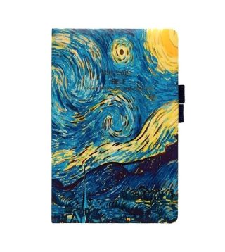 Тефтер с ластик за химикал 11/16 см Van Gogh - The Starry Night - 6500-8