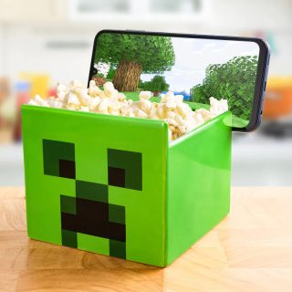 Купа за снакс с поставка за телефон Minecraft