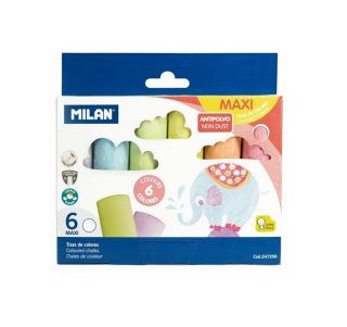 Тебешир Milan Maxi 6 цв. 247206 97/20 мм