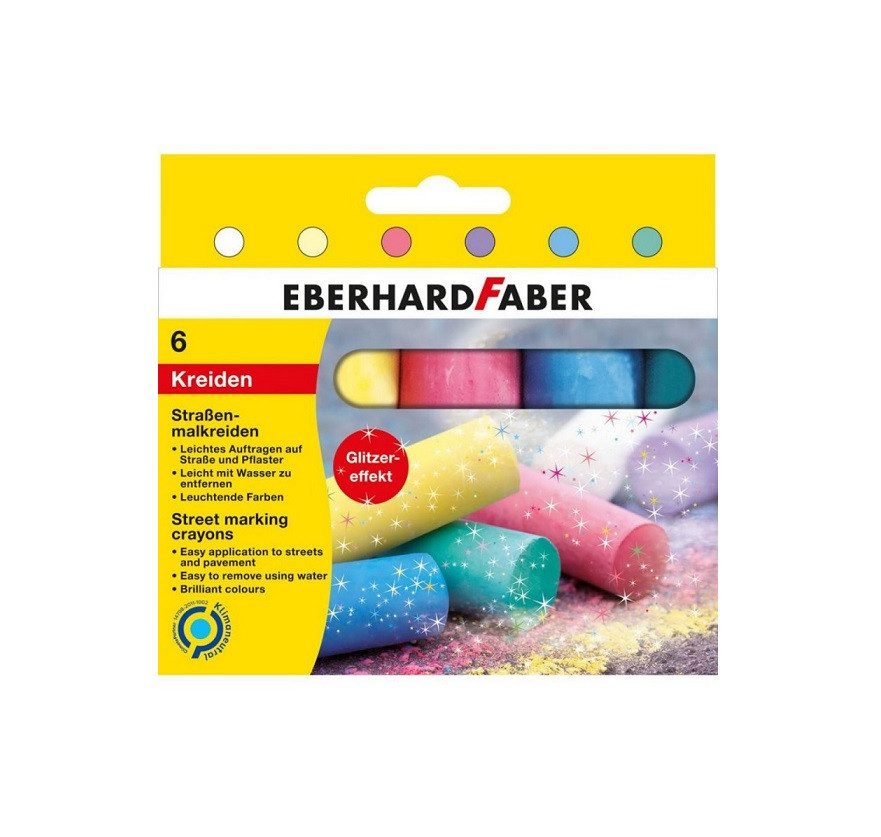 Тебешир с блясък джъмбо 6 цв. Eberhard Faber