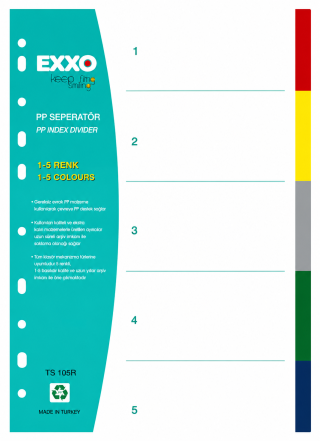 Разделители PVC EXXO 5 цвята