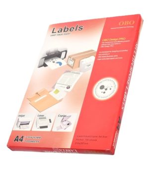Самозалепващи етикети OBO Design PRO A4 100л.